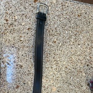 Red Wing Shoes Black Leather Belt with Silver Buckle